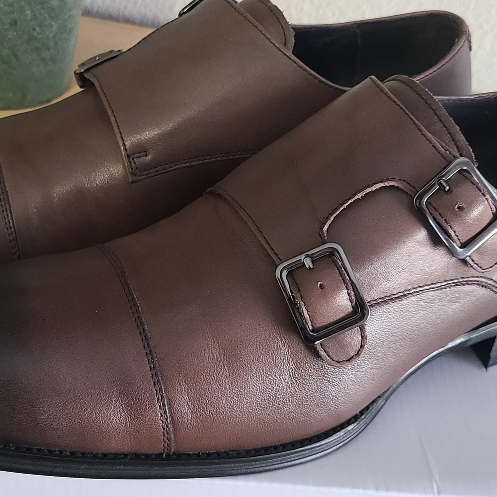Express Brown Double Monk Strap Oxfords